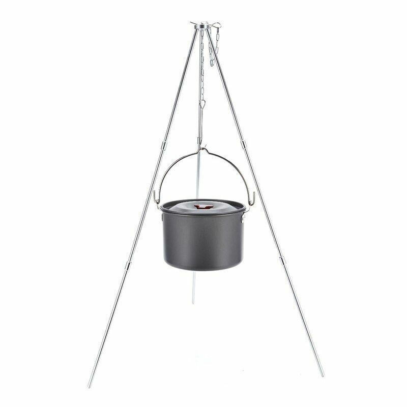 Campfire Pot Tableware Big Capacity Aluminum Alloy Camping Cooking Picnic 21*14