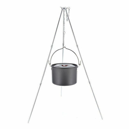 Campfire Pot Tableware Big Capacity Aluminum Alloy Camping Cooking Picnic 21*14