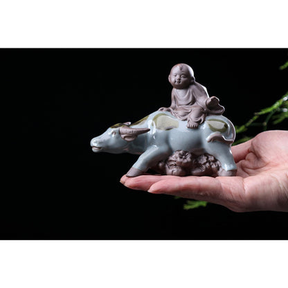Purple Sands Tea Pet Ornament 12.2cm Kung Fu Tea Tray Decoration Tea Ceremony