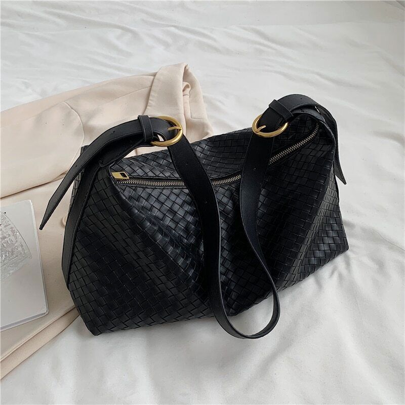 Woven Pattern Crossbody Shoulder Bags Women Large Capacity Ladies Handbags