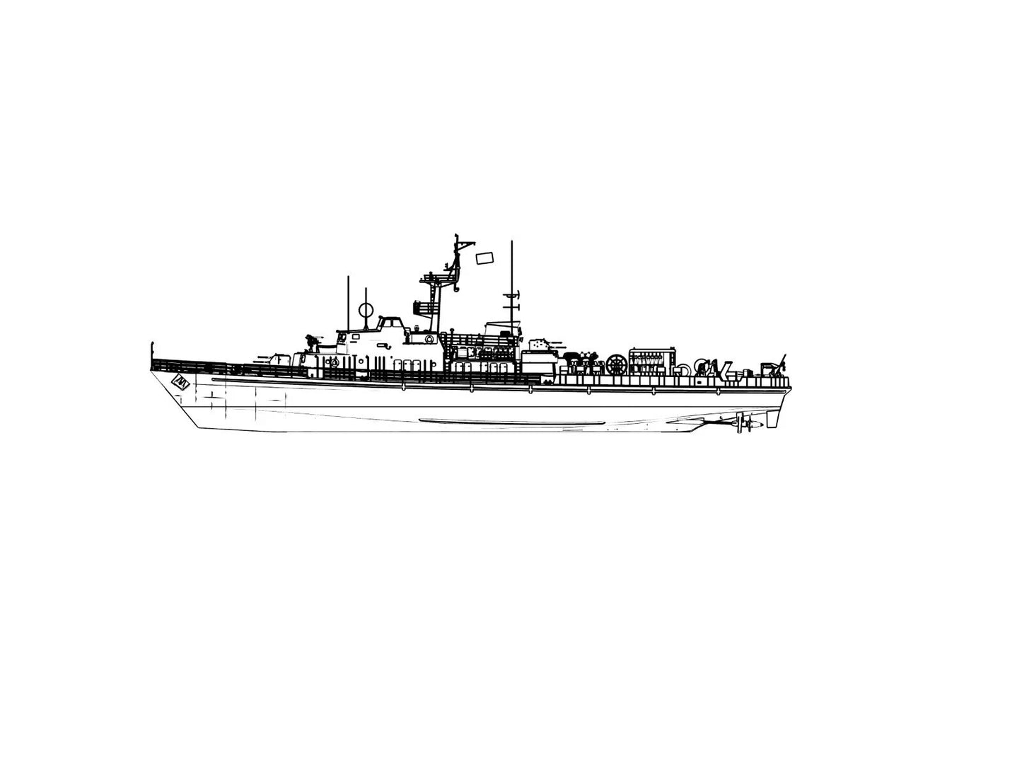 RHWS010 1/200 German Project 89.2 (Condor II Class) Minesweeper Bernau Waterline
