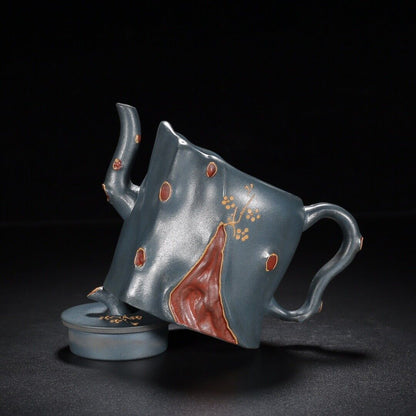 Chinese Yixing Zisha Clay Handmade Exquisite Teapot（树桩 底款：蒋蓉）