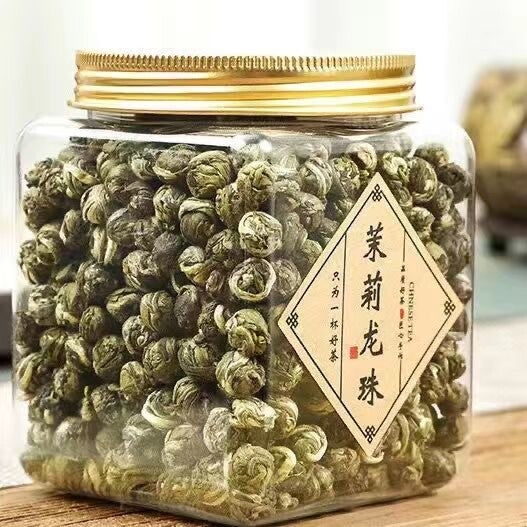 Organic Jasmine Green Tea Pearl Hand-Rolled Loose Leaf Detox Energy Weight Loss