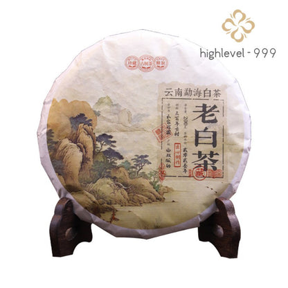 200g 2023 Aged White Tea Cake Menghai Yunnan Big Leaf Compressed Tea