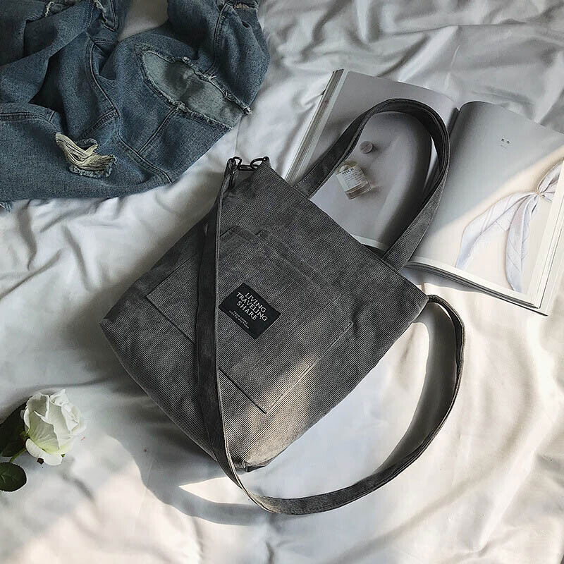 Women Shoulder Bags Cloth Fabric Handbags Zip Crossbody Bag Shopping Bag Ladies