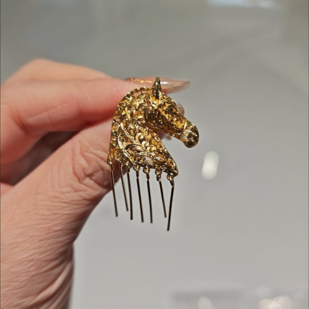 Vintage Baroque Horse Tassel Earrings Year of the Horse Luxury Pair