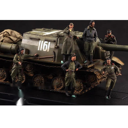 1/72 Soviet Red Army Tank Crew 6pcs Soldier Berlin 1945 Finished Model No Tank