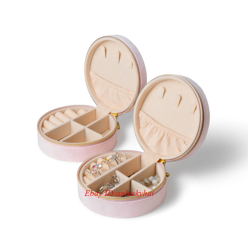 Portable Storage Organizer Zipper Jewelry Box Travel Jewelry Bag Storage Box