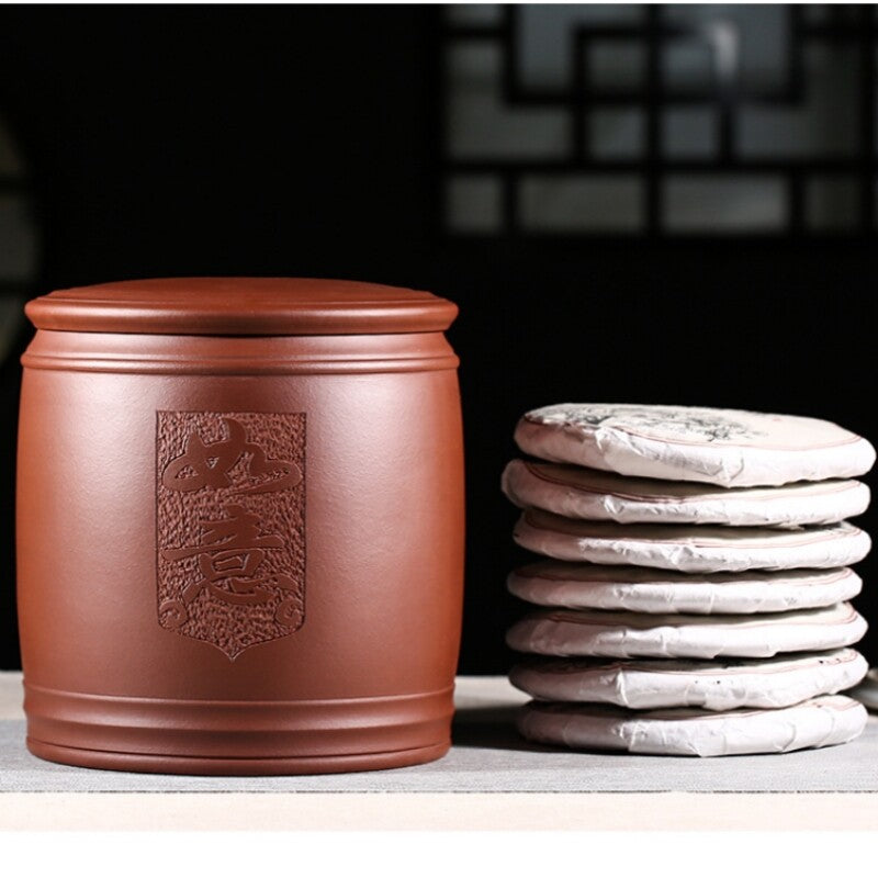 Original Ore Real Yixing Zisha Purple Clay Tea Canister Sealed Lid Storage Jar