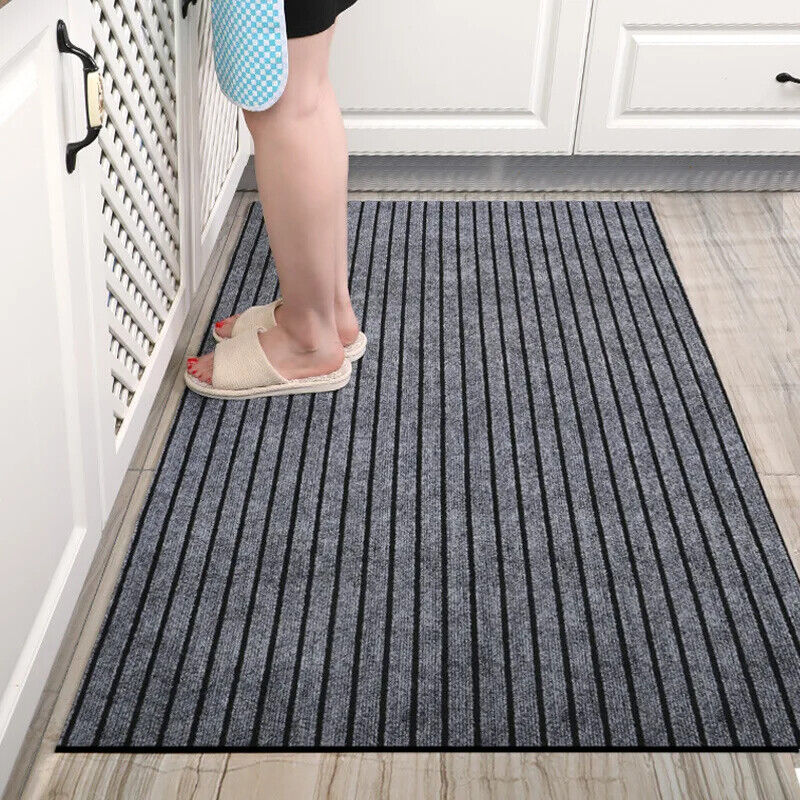 Floor Mat Polyester Anti Slip Kitchen Carpet Full Coverage Oil Absorbent Doormat