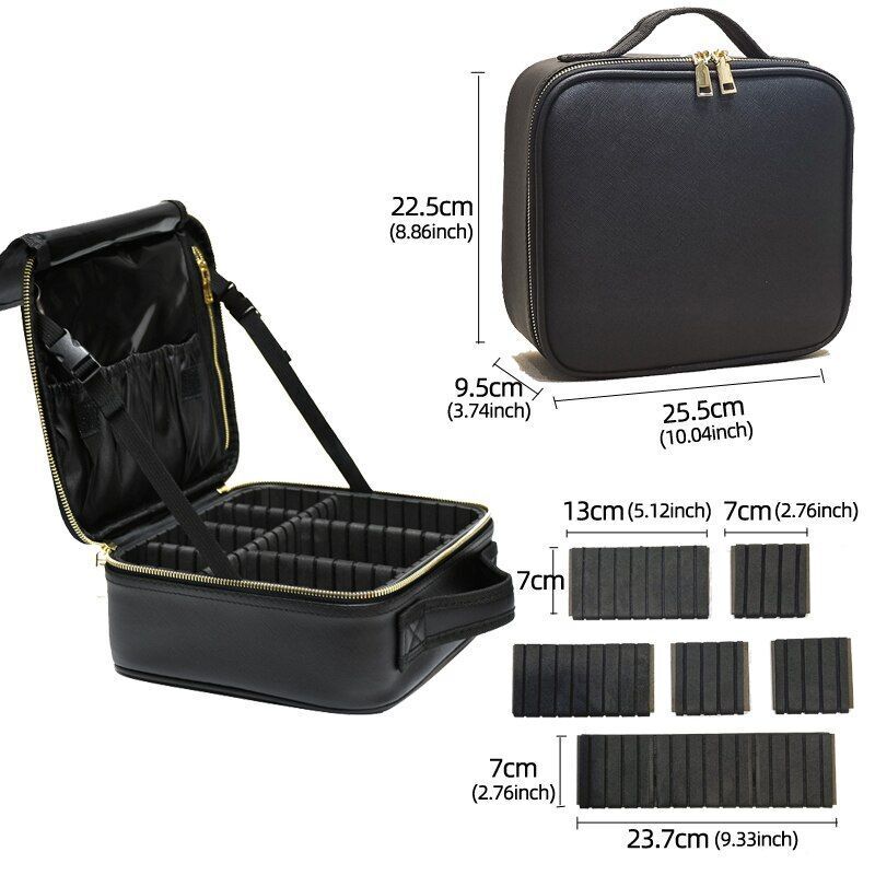 Pattern Cosmetic Bag Partition Multi Functional Traveling Storage Makeup Cases