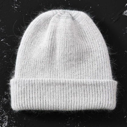 Hat Women Cashmere Knitted Beanies Thick Warm Wool Angora Beanie Polyester Solid