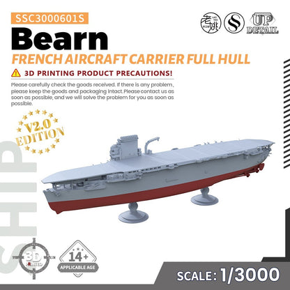 SSC3000601S 1/3000 Military Model Kit French Bearn Aircraft Carrier Full Hull