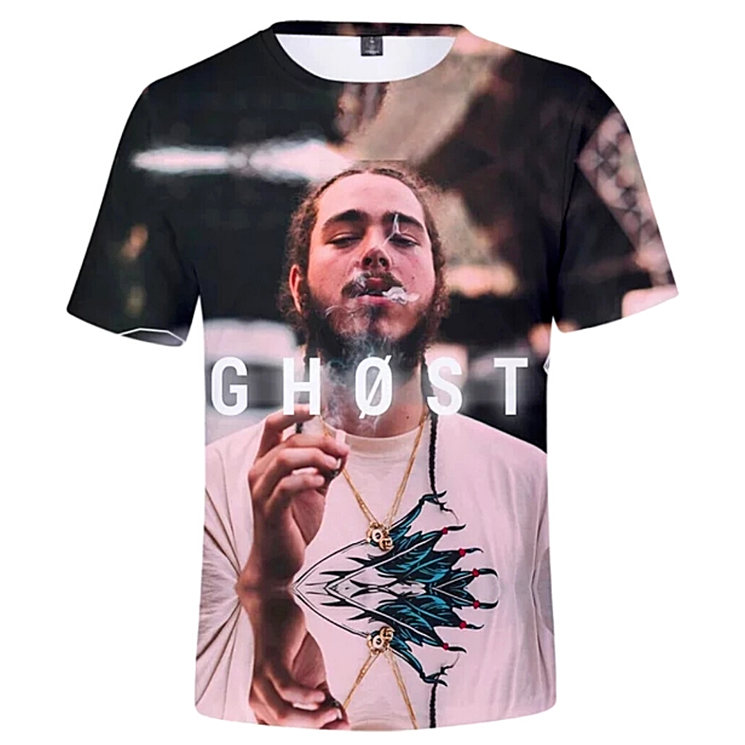 Camisetas Sublimadas Hombre POST MALONE T-Shirt Camisas Moda Para Vestir Franela
