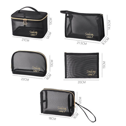 1PC Makeup Bags Cosmetics Mesh Pencil Case Cosmetic Brushes Lipstick Storage Bag