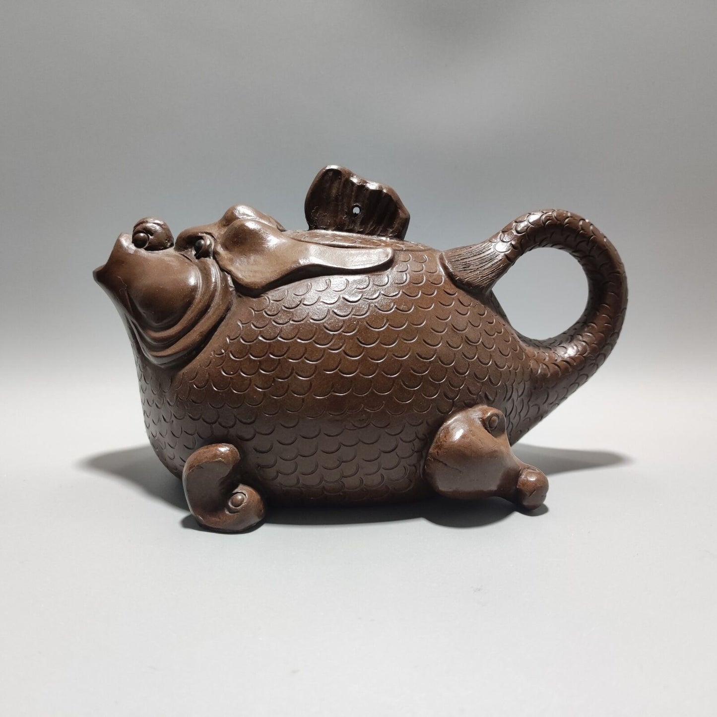 Vintage Chinese Yixing Purple Clay Teapot Zisha Ceremony Collection Rare Large