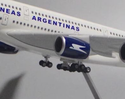 1:160 46CM AEROLINEAS ARGENTINAS AIRBUS A380 Airplane Landing Gear Resin Model