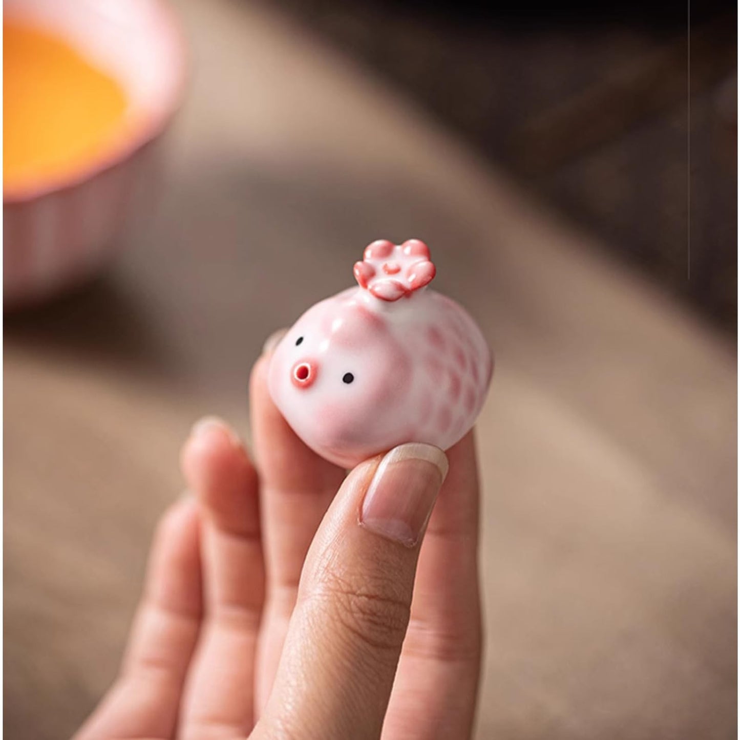 Mini Fish Ceramic Tea Pet Incense Burner 3.4cm Kung Fu TeaSet Tea Table Tea Play