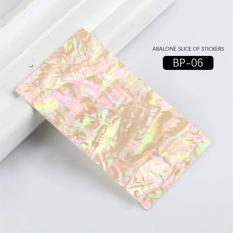 Nail Art Tool 3D Abalone Shell Slice Sticker Flakes Adhesive Decals DIY Manicure
