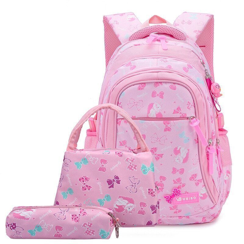 3pcs/set Print School Bags Girls Primary School Bags Kids Student Backpack