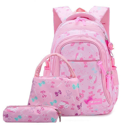 3pcs/set Print School Bags Girls Primary School Bags Kids Student Backpack