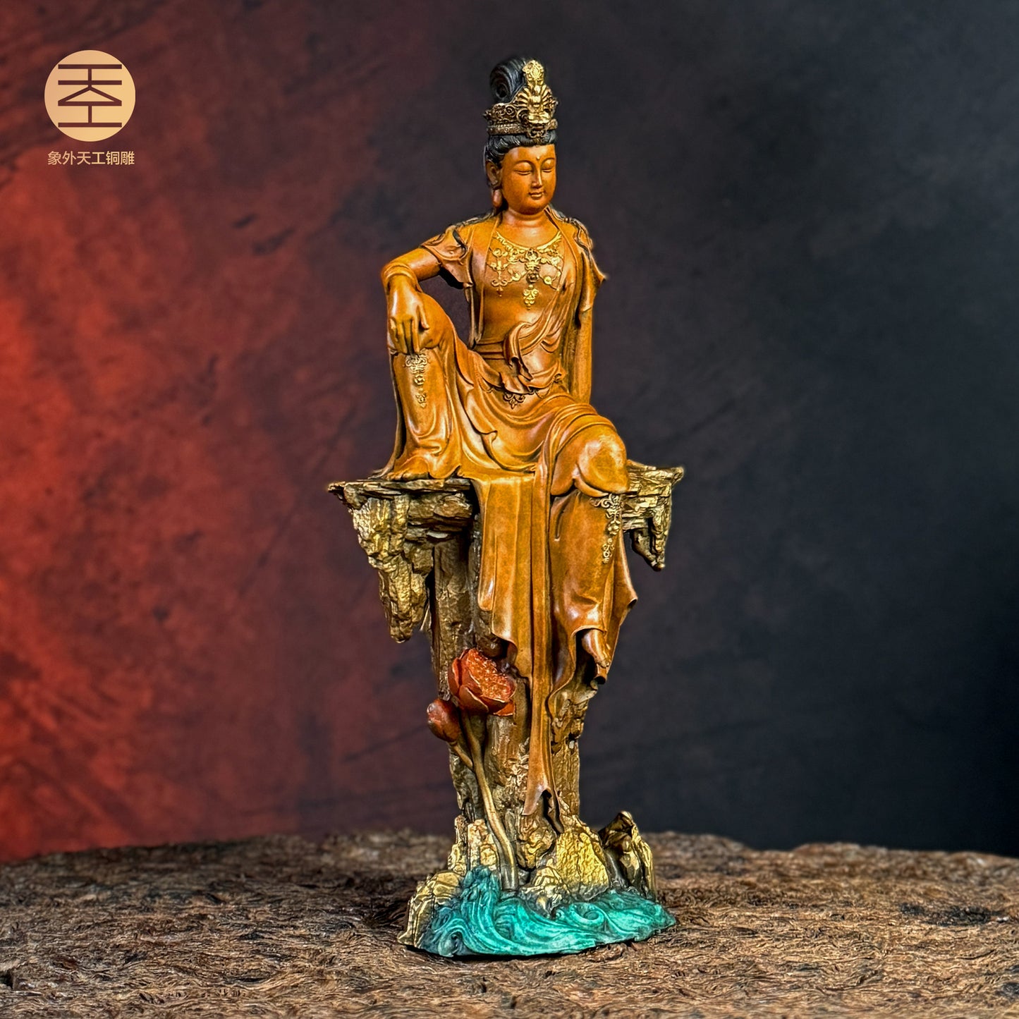 China High Quality Hand Brass Casting Guanyin Free Bodhisattva Kwan-yin Statue