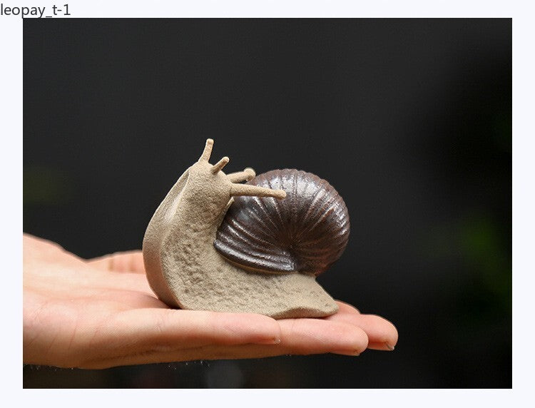 Creative Snail Tea Pet Handmade Ceramic Tea Accessories Home Desktop Ornaments
