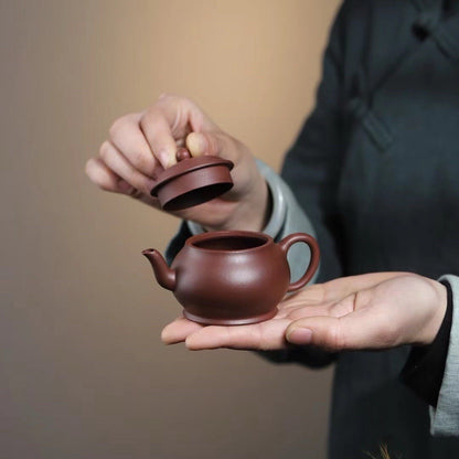110cc Eggshell Yixing Zisha Purple Clay Huanglong Mountains Zini Handmade Teapot