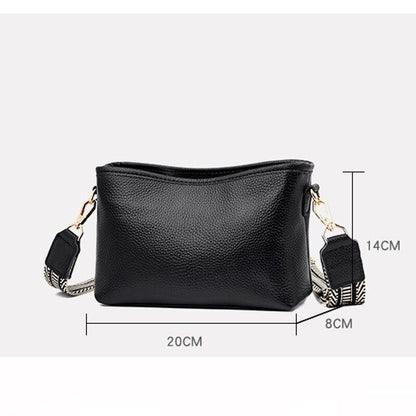 Casual Handbag Genuine Leather Bucket Vintage Tote Shoulder Bag Small Messenger