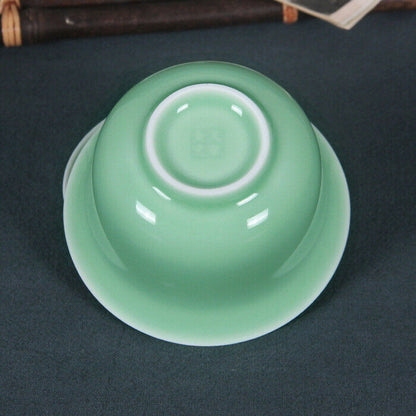 200ml Chinese Ceramic Gaiwan Kiln Crackle Glaze Tureen Kung Fu Tea Set Tea Cup