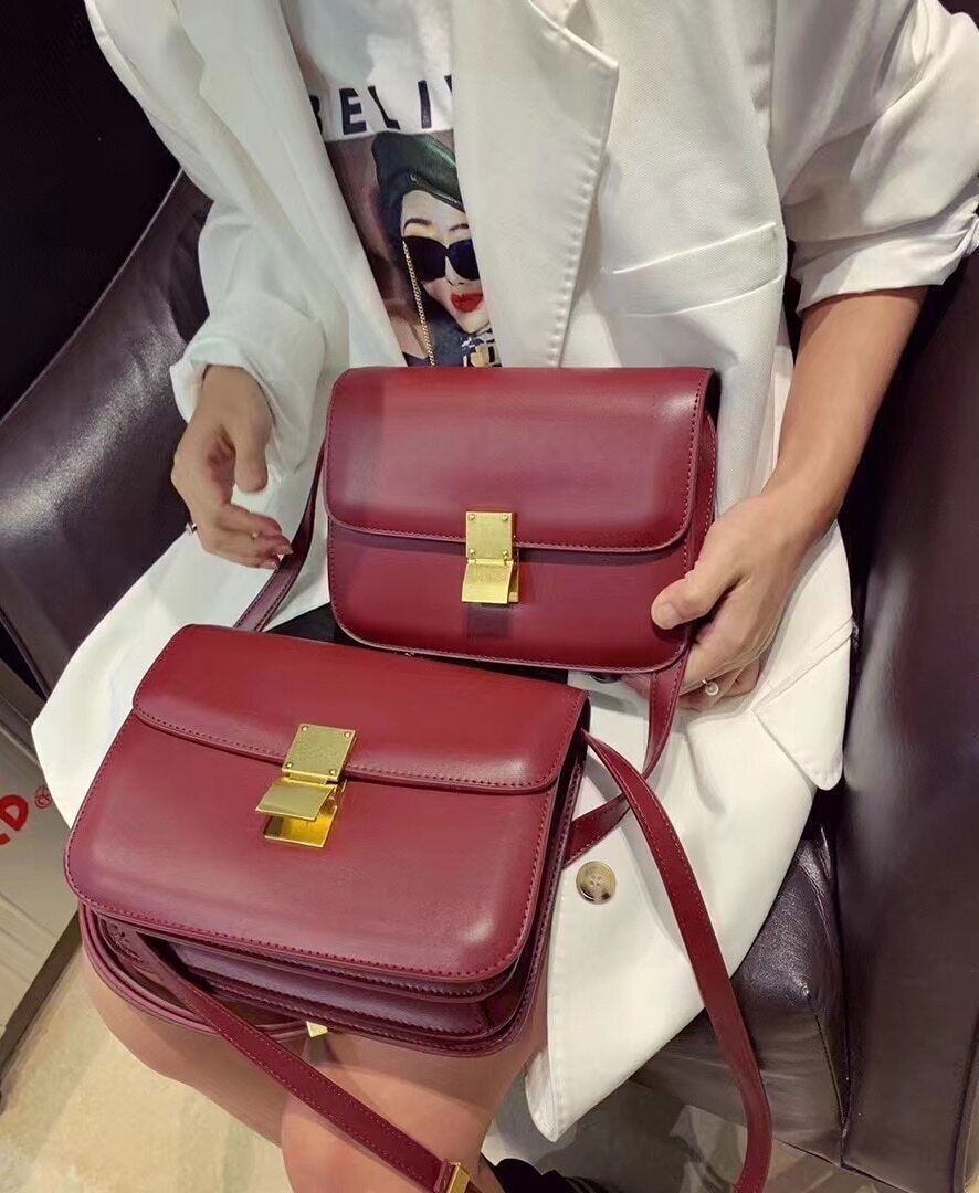 Women’s Genuine Shoulder Bag Small Square Bags Handbag Bags