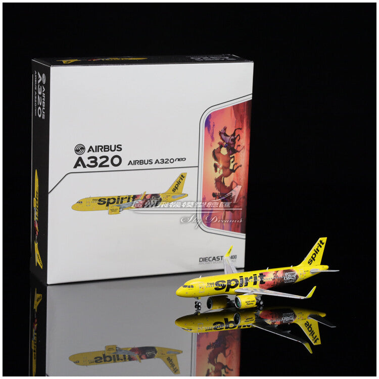 1:400 JC Wings Spirit Airlines Plane Airbus A320neo Diecast Aircraft Model