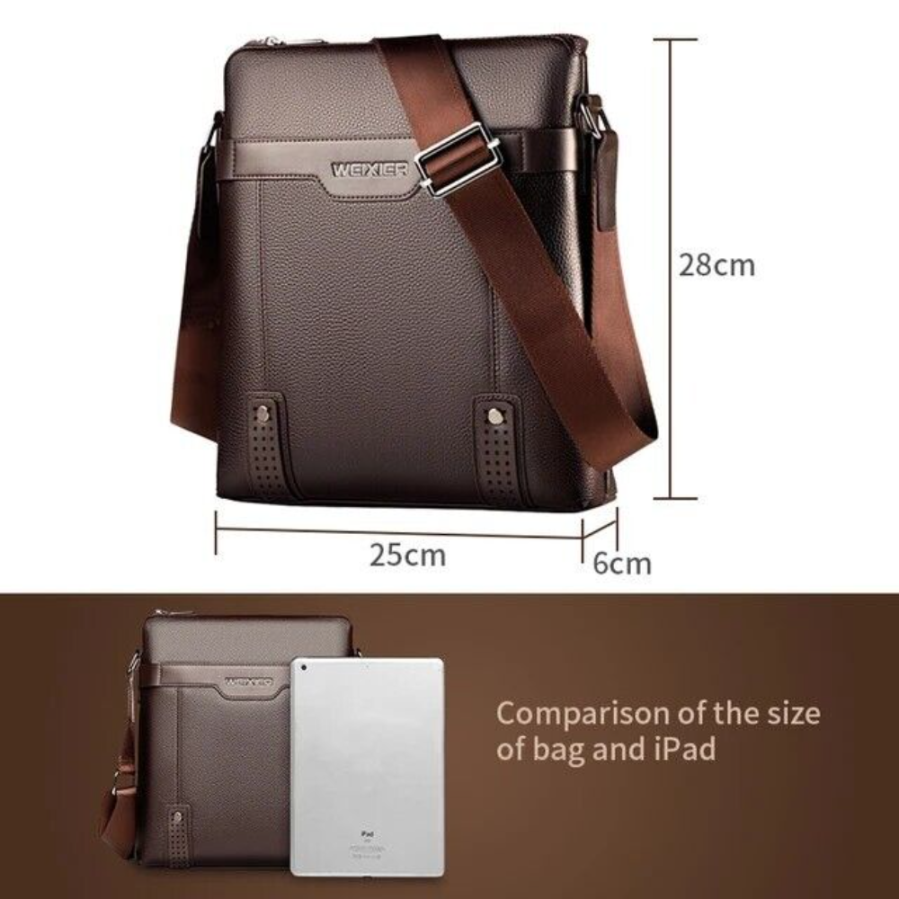 Leather pu Men Crossbody Handbag Messenger Fashion Business Mens Shoulder Bag
