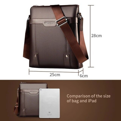 Leather pu Men Crossbody Handbag Messenger Fashion Business Mens Shoulder Bag