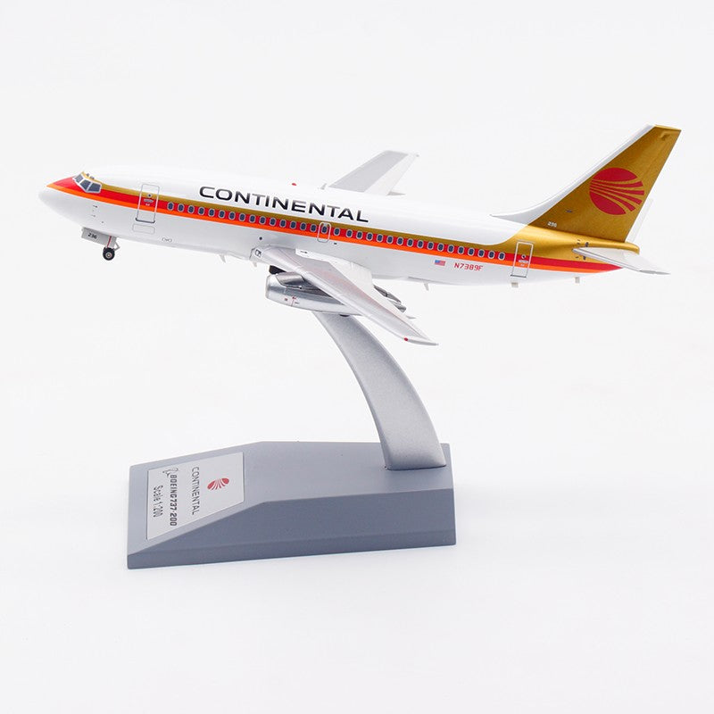 1:200 Inflight CONTINENTAL Boeing 737-200 Passenger Plane Diecast Aircraft Model