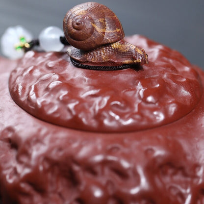 Full Handmade Tea Pot Real Yixing Zisha Dahongpao Clay 9 Infuser Hole Master Pot