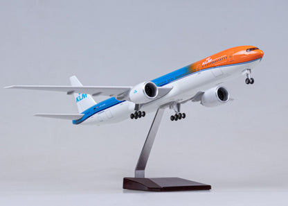 47CM 1:157 KLM BOEING 777-300ER Airplane Landing Gears Resin Aircraft Model