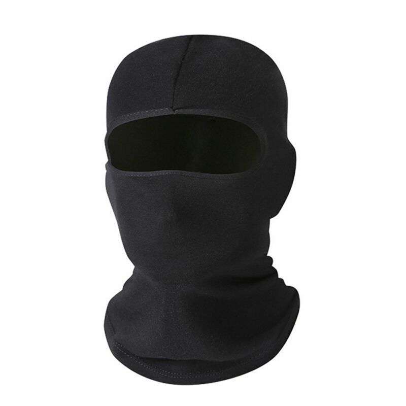 Full Face Cover Balaclava Hat Tactical Winter Cycling Scarf Warm Face Mask Black