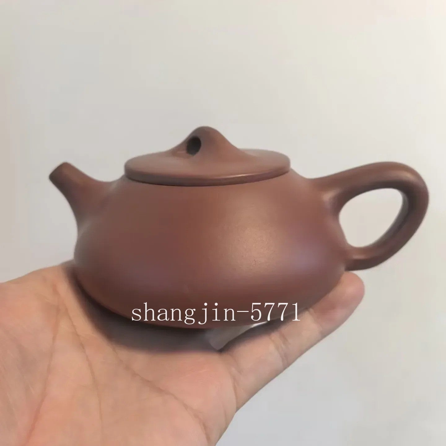 Chinese Tea Ceremony Zisha Stone Scoop Pot Yixing Purply Clay Teapot Handmade