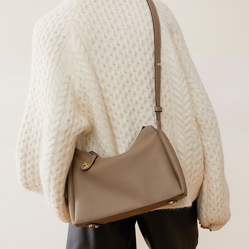 Women Shoulder Bags Genuine Leather Tote Bag Messenger Purse Soft Simple Handbag