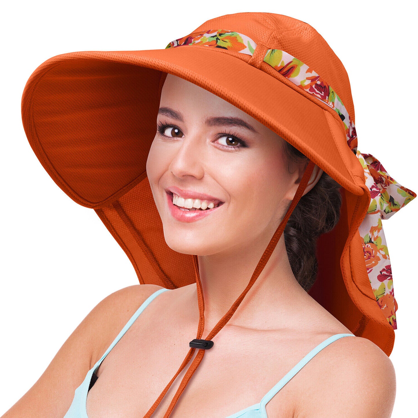 Men Women Wide Brim Sun Hat Breathable Bucket Summer Fishing Cap UV Protection