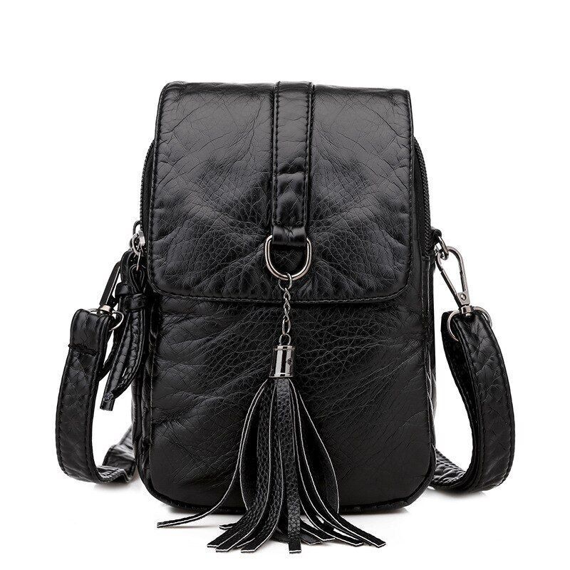 Small Shoulder Messenger Bag Leather Wallet Phone Bag Female Flip 21×14×7cm 1 PC