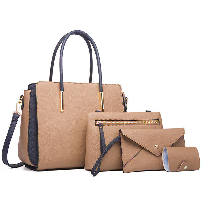 Shoulder bag big size sets for ladies 4X1 trendy women purses and handbags