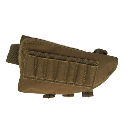 Tactical Hunting Rifle Buttstock Bag Magazine Pouch Rest Shell Mag Ammo Pouch