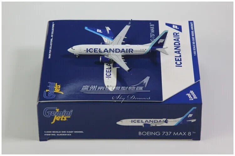 1:400 GeminiJets ICELANDAIR BOEING 737 MAX 8 Passenger Airplane Diecast Model