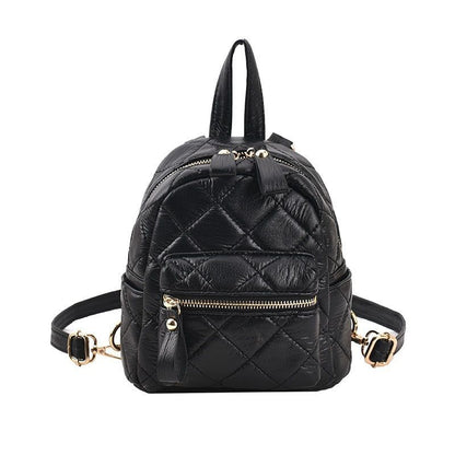 Nylon Bag Small Knapsack Quilted Pattern Travel Backpack Shoulder Bag 18*20*11CM