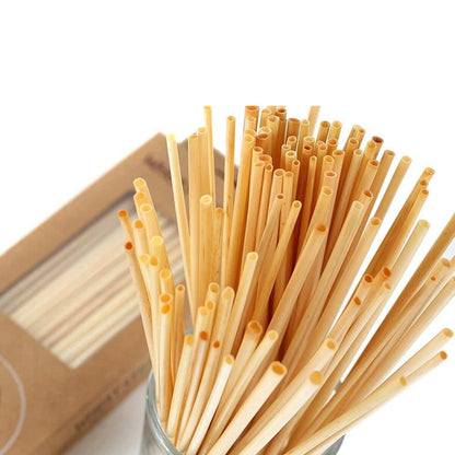 Drinking Straws 100Pcs Organic Natural Wheat Eco-Friendly Cocktail Bar Drinkware