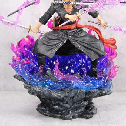 One Piece Roronoa Zoro Ashura Three Head PVC Action Figure Statue Model Toy Gift