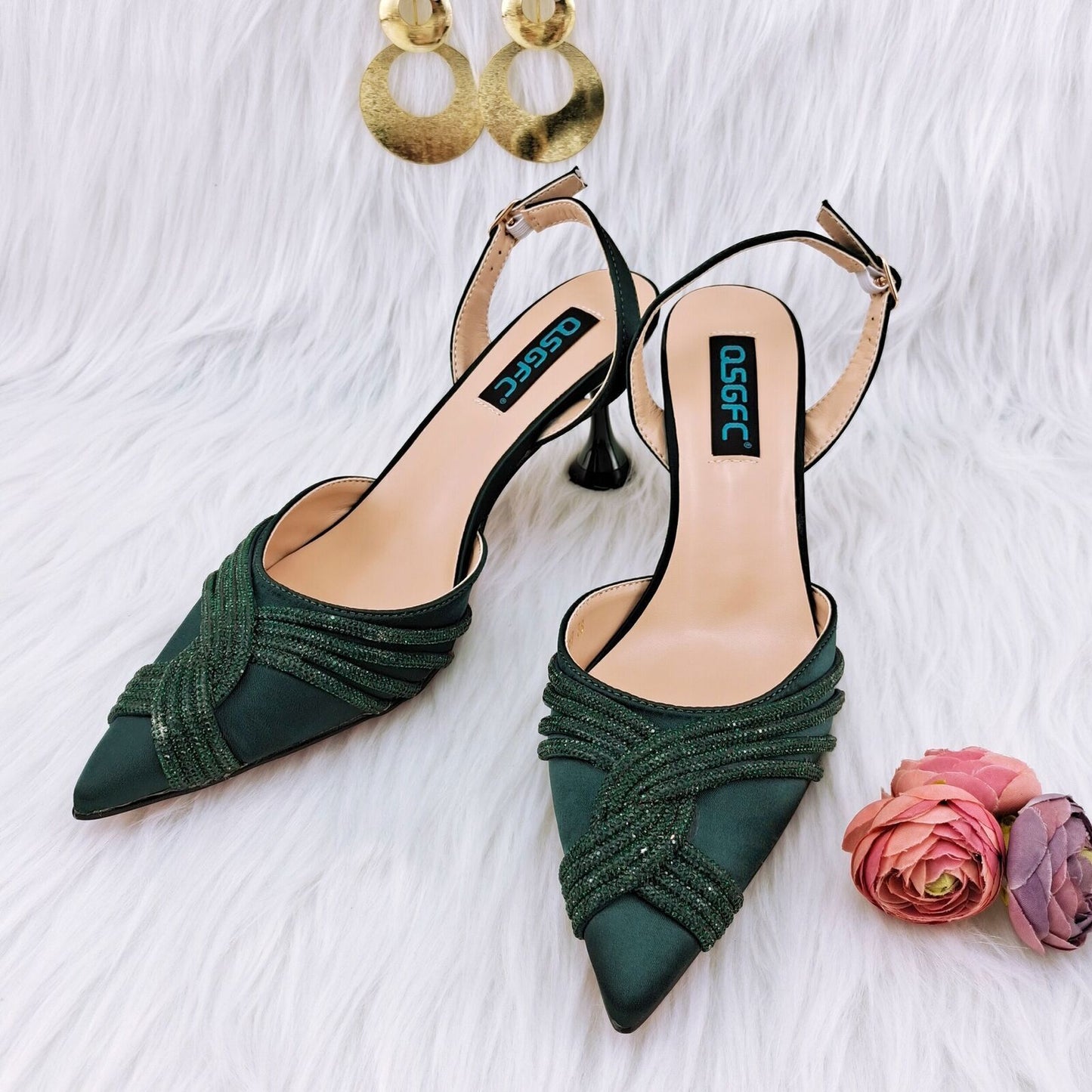 With Cashew Bag Exquisite Banquet Ladies Shoes And Bag