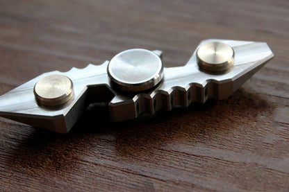 New Titanium+Brass Hand Twisting Spinning Top Gyro Gyroscope Spinner Gyro Toy